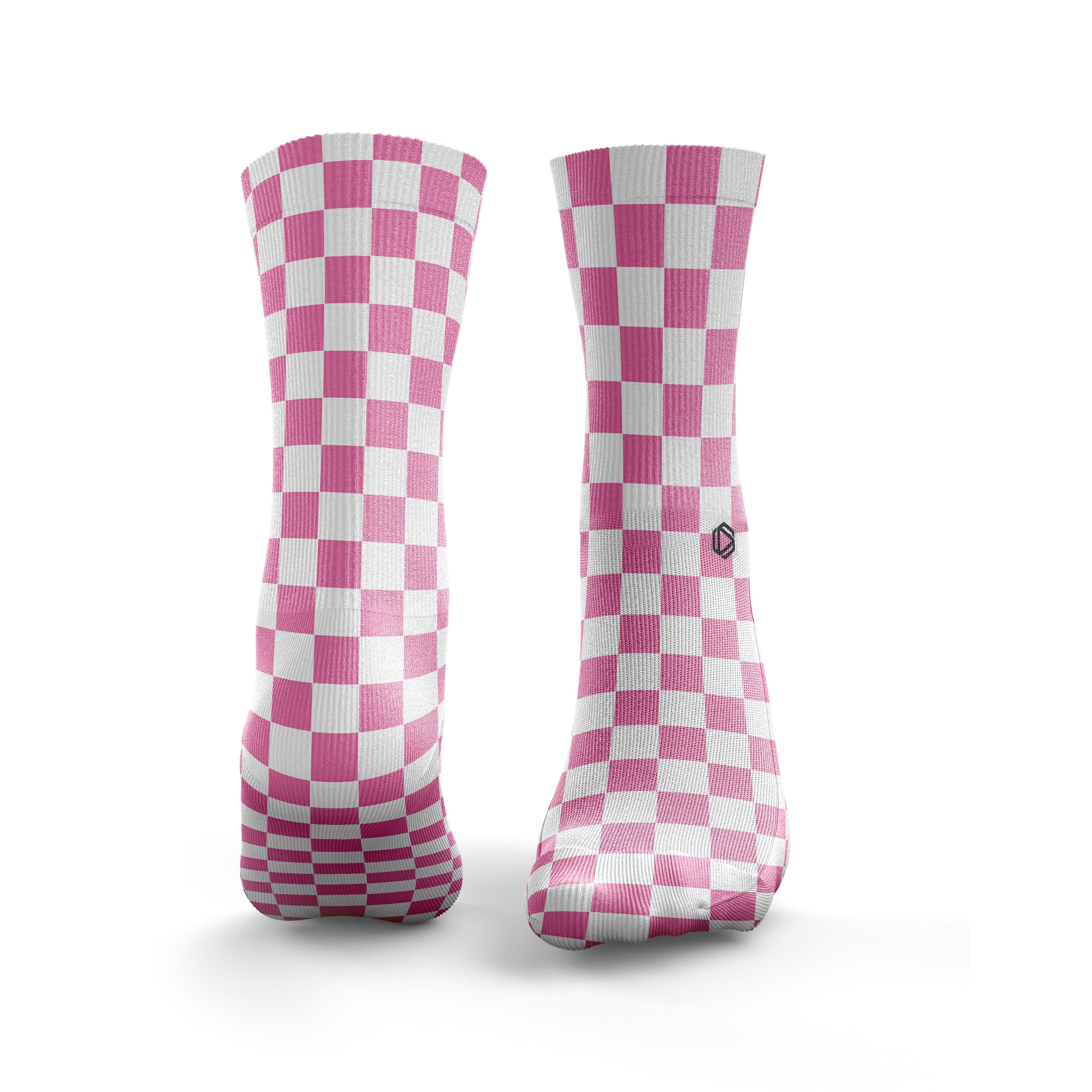 Crew - Checkerboard Socks - Socks - Baby Pink – HEXXEE