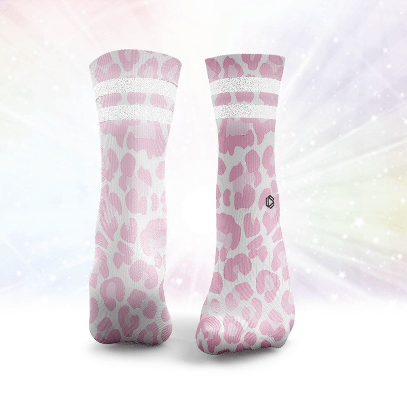 Leopard Print Glitter Socks