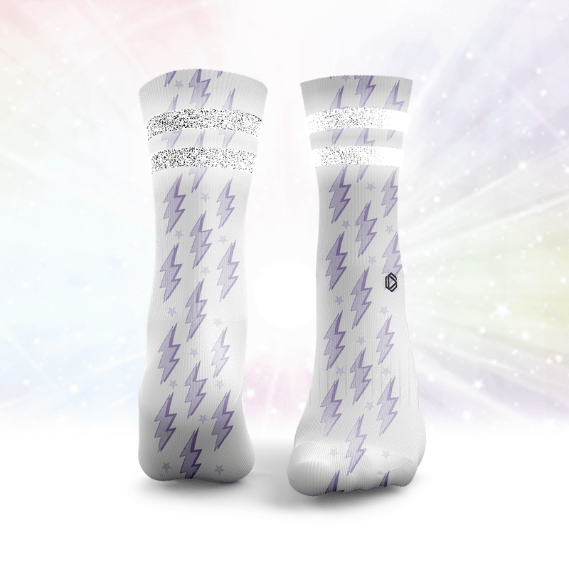 Lightning Bolts Glitter Socks