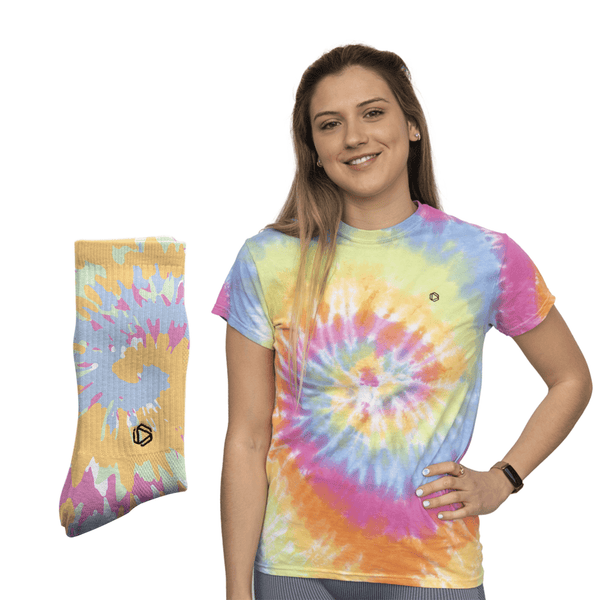 Rainbow Swirl T-Shirt & Sock Combo