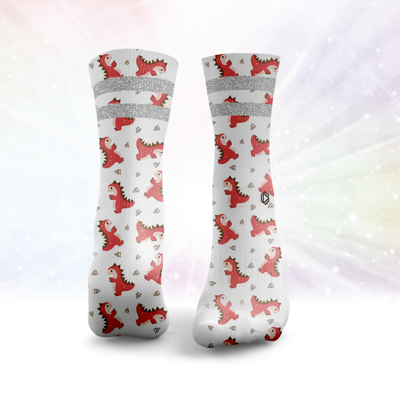 Baby Dino Glitter Socks