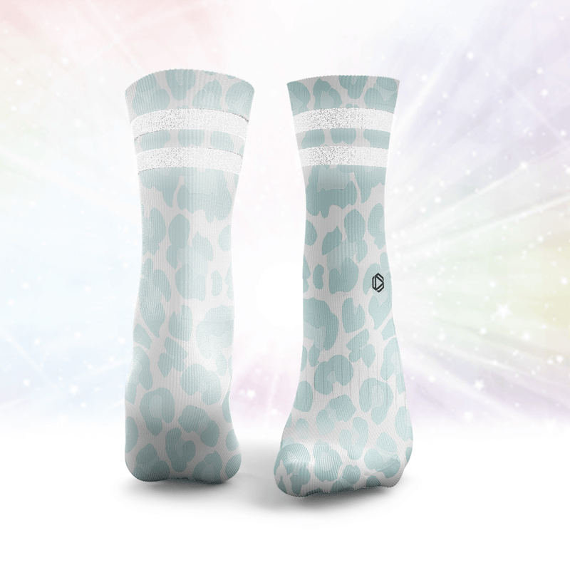 Leopard Print Glitter Socks