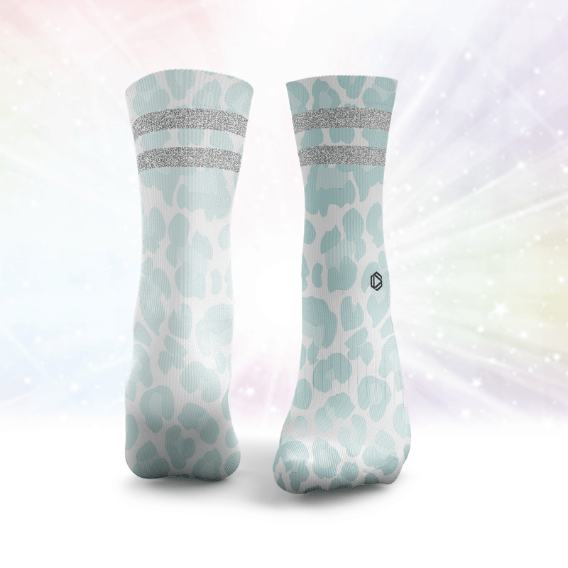 Leopard Print Glitter Socks