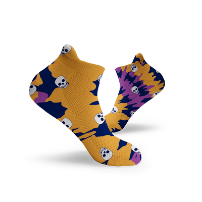 Skull Tie Dye Ankle Socks