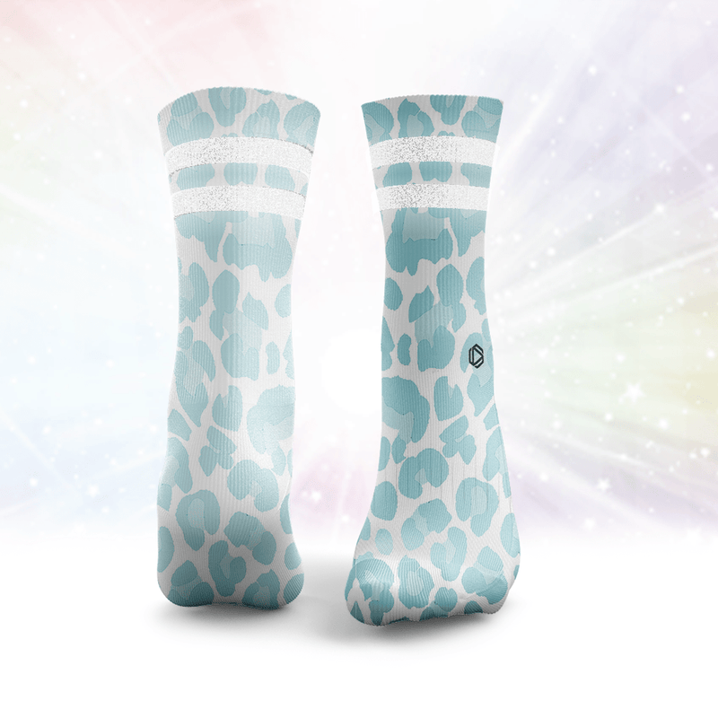 Leopard Print Glitter Socks