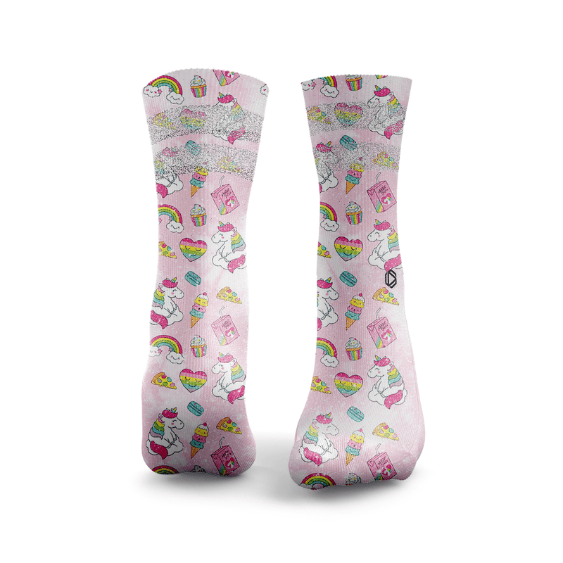 Unicorn Tie Dye Glitter Socks