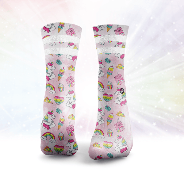 Unicorn Tie Dye Glitter Socks