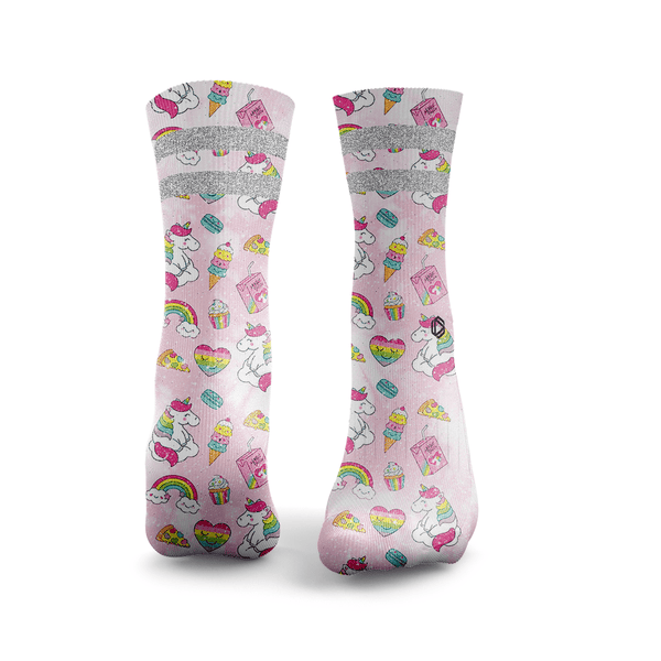 Unicorn Tie Dye Glitter Socks