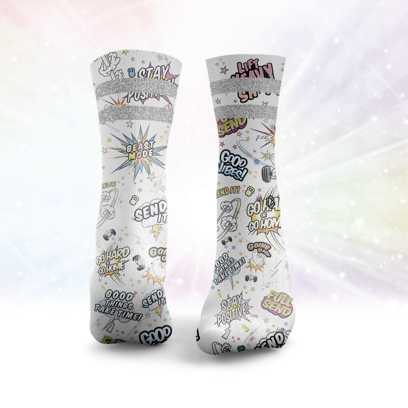 Send It Glitter Socks