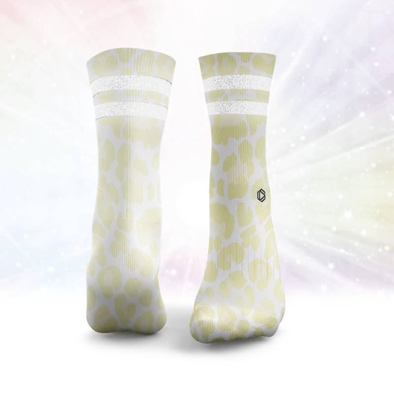 Leopard Print Glitter Socks