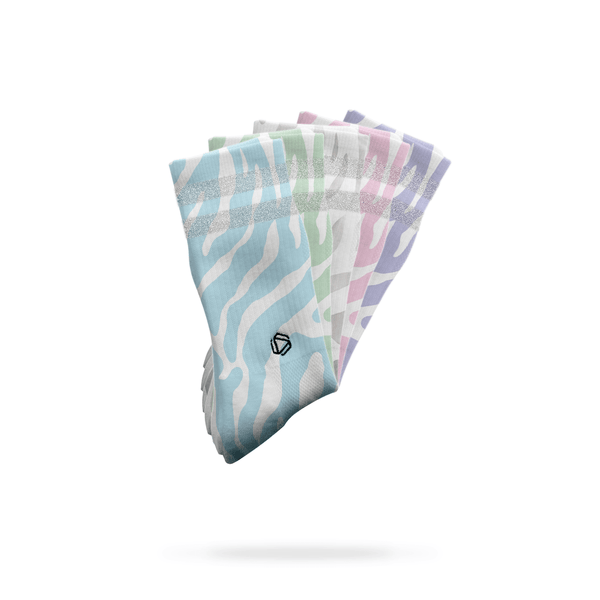 Zebra Glitter Socks